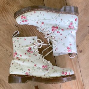 Discontinued Dr Martens Portland Rose 1460 boots.